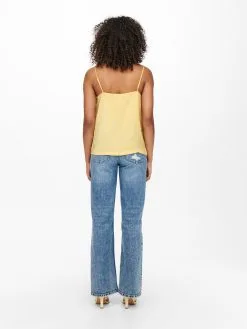 ONLY Spaghetti Tops Top Debbie Dames Geel -ONLY Elegant winkel f794db9fe3651f83f2aab947929146f7