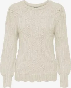 ONLY Fijngebreide Truien Trui Fia Dames Beige