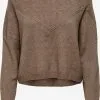 ONLY Fijngebreide Truien Trui Dames Ombergrijs