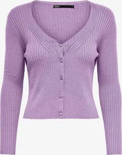 ONLY Vesten Gebreid Vest AGGI Dames Lichtlila