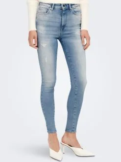 ONLY Jeans Skinny Jeans MILA Dames Lichtblauw -ONLY Elegant winkel f842ee12bd4b19926820e4088b403387