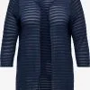 ONLY CARMAKOMA Vesten Gebreid Vest Dames Blauw / Navy