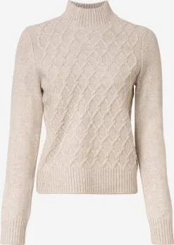 ONLY Fijngebreide Truien Trui MACADAMIA Dames Beige Gemêleerd