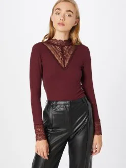 ONLY Longsleeves Shirt Tilde Dames Roestrood -ONLY Elegant winkel fa32e41d0100374878cab50bdd9cbb90