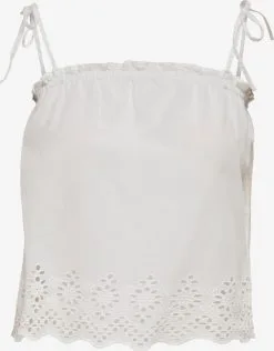 ONLY Spaghetti Tops Top Carlotta Dames Natuurwit