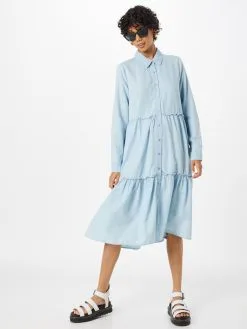 ONLY Blousejurken Blousejurk Bea Dames Smoky Blue -ONLY Elegant winkel faa2db7a65ba6caf783e19859c769151