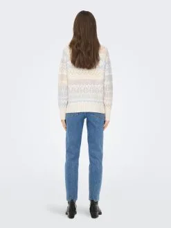 ONLY Fijngebreide Truien Trui Aida Dames Wit -ONLY Elegant winkel faf85eafa2d539e7560021727c4c0a4a