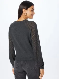 ONLY Fijngebreide Truien Trui ANA Dames Antraciet -ONLY Elegant winkel fb0f95e85f8ce91f266602c76523423d