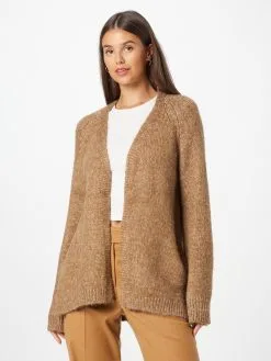 ONLY Vesten Gebreid Vest NEW BENIN Dames Bruin -ONLY Elegant winkel fb423aec44ab58b1488a94d641de9405