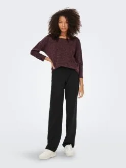 ONLY Fijngebreide Truien Trui Alba Dames Bourgogne -ONLY Elegant winkel fb55970cbbe5e1b677f9c71a998b9e96