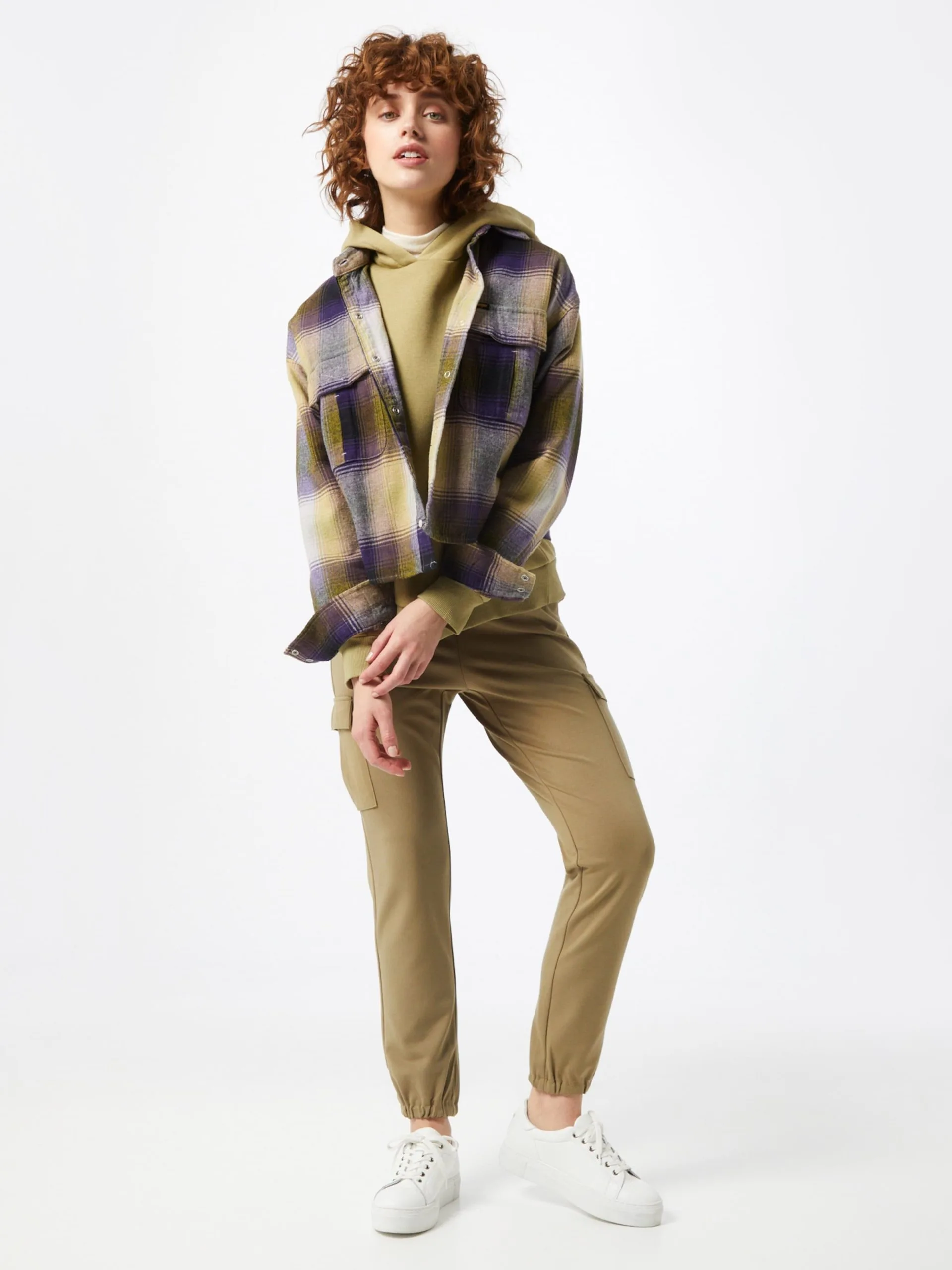 ONLY Cargobroeken Tapered Cargobroek Dames Olijfgroen 4 ONLY Cargobroeken Tapered Cargobroek Dames Olijfgroen - Afbeelding 4