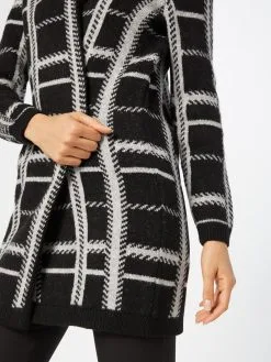 ONLY Lange Vesten Gebreide Mantel BERNA Dames Zwart -ONLY Elegant winkel fbc595151989578acb5cd5c45038a4b2