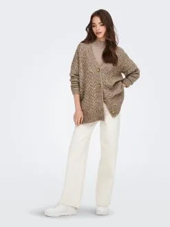 ONLY Vesten Gebreid Vest Trudy Dames Mokka -ONLY Elegant winkel fbc6a8b9111953a551a1f958b1867a12