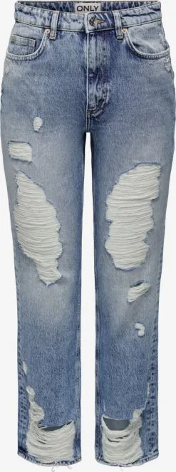 ONLY Straight Regular Jeans Joly Dames Blauw