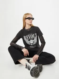 ONLY T-shirts Shirt Dames Zwart -ONLY Elegant winkel fd4dcc21e7c16411503339cc03a5dc81