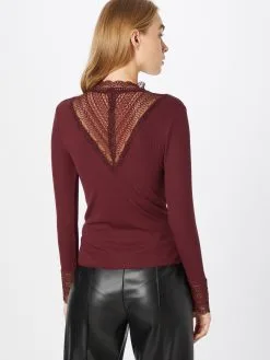 ONLY Longsleeves Shirt Tilde Dames Roestrood -ONLY Elegant winkel fd741c87a27274528c95411315224b48