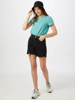 ONLY T-shirts Shirt ONLDREA Dames Blauw -ONLY Elegant winkel fde5a096418560b271686e4454163853