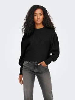 ONLY Fijngebreide Truien Trui Fia Katia Dames Zwart -ONLY Elegant winkel ff1351a58d06558b47064df481147460