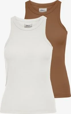ONLY Tanktops Top LINDSAY Dames Pueblo / Wit